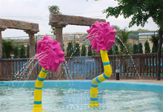Niños estáticos antis Rose Flower Water Spray Park del cojín del chapoteo del agua de la fibra de vidrio