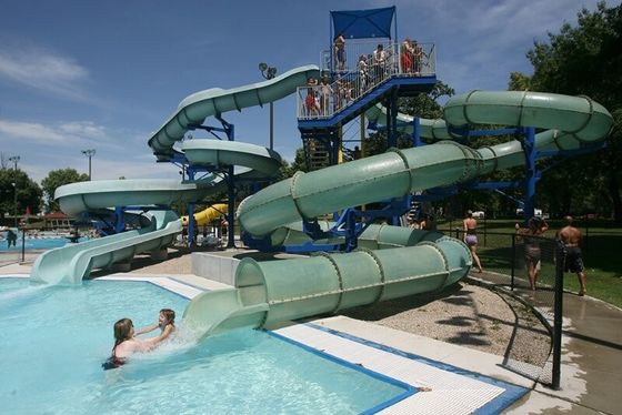 Aqua Water Play Kids Tube Slide Set Fibra de vidrio Juguetes de parque Equipo para piscina