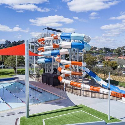 Parque acuático Gran juego y toboganes Tubos de fibra de vidrio Accesorios de natación Piscina para niños