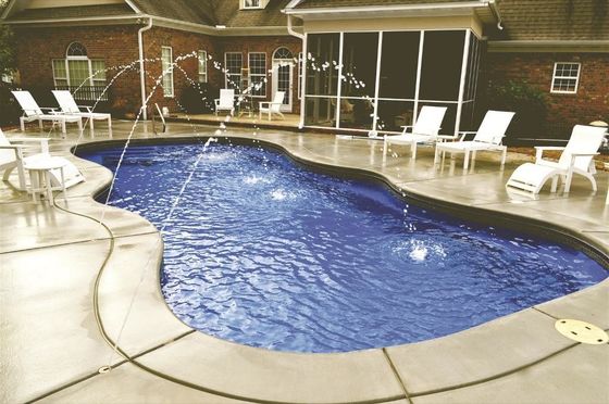 OEM Fibra de vidrio de pie libre exterior en la piscina de suelo para uso doméstico