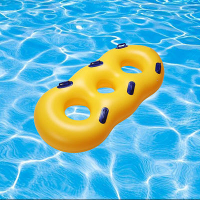 OEM PVC amarillo de trabajo pesado anillo de natación inflable para la fiesta del parque acuático