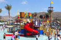 High Speed Water House Aqua Park Equipment / Water Game S Style Spiral Slide