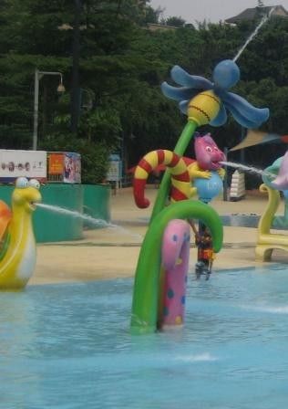 El Juego De Encargo De La Aguamarina De La Piscina De Agua Del Espray Del Grupo De La Flor Equipo Del Parque Del Agua Del Espray Embroma El Patio