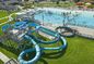 Parque acuático de juegos equipo de juego piscina exterior de fibra de vidrio única gran deslizamiento en espiral conjunto para niños
