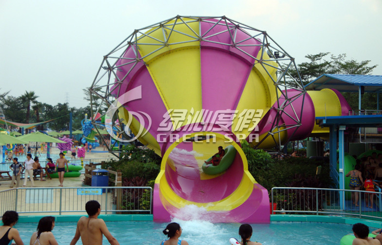Thrilling Aqua Park Amusement Game Small Fiberglass Tornado Water Slide for Kids