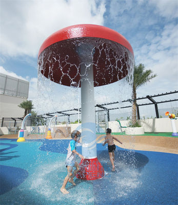 Fuente de agua grande del paraguas los 2.0M Diameter Children Mushroom del parque del agua de la fibra de vidrio