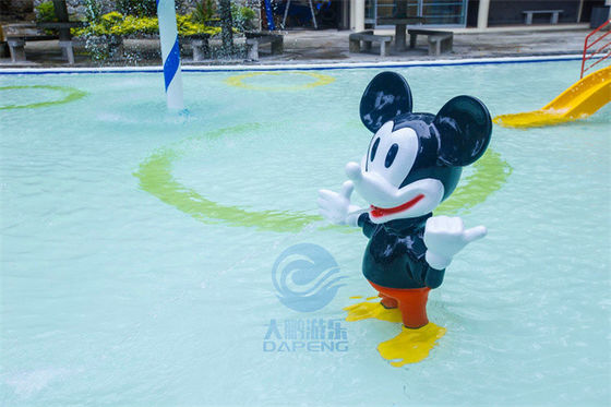 Parque de Mickey Mouse Splash Pad Water Toy Fiberglass For Children Aqua