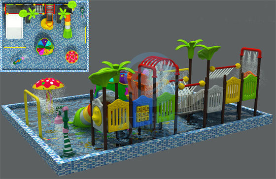 Seta comercial de la piscina LLDPE del tobogán acuático de la fibra de vidrio 110㎡ formada para los niños