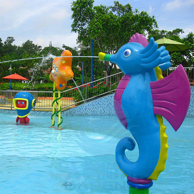 Equipo del parque temático del agua, espray del Seahorse del juego del agua de la fibra de vidrio para los niños