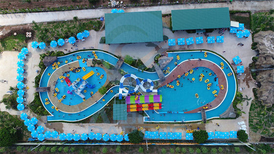 El parque perezoso del agua de río del OEM 4000 Sqm modificó para requisitos particulares con las diapositivas de la piscina