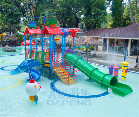 La diapositiva colorida RoHS de la piscina de la fibra de vidrio de los niños del tobogán acuático del patio aprobó