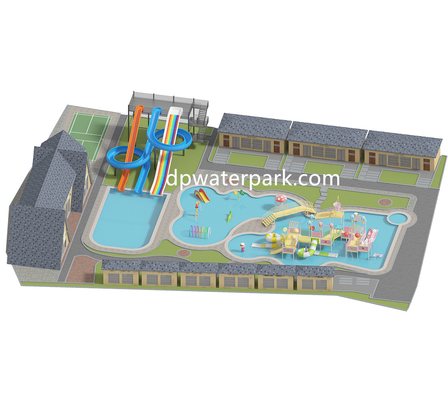 Un buen precio. Hotel Aqua Park Diseño Equipo de juegos acuáticos de fibra de vidrio Personalizado Resort Parque acuático toboganes con niños Casa de juegos en línea