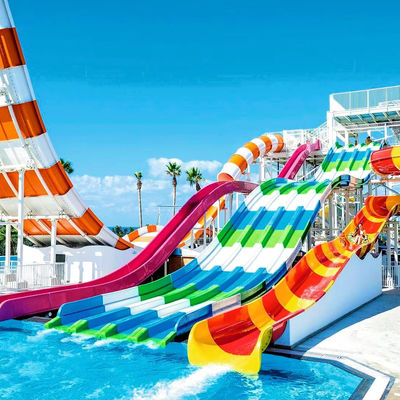 Un buen precio. Non-Inflatable Fiberglass Water Slide with 10 Years Service Life Ending with Pool for Kids and Adults en línea