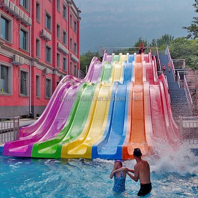 Un buen precio. Commercial Fiberglass Rainbow Racing Slide with 10m Height 43m Length and 8-10mm Thickness for Water Parks en línea