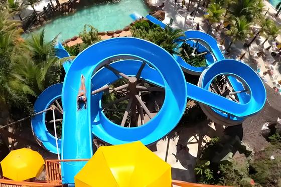 Un buen precio. Summer Hot Selling Large-Scale Water Park Slide Fiberglass Spiral with Design Service Water Play Equlpment One-year Warranty en línea