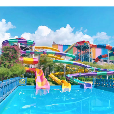 Un buen precio. High Strength Fiberglass Commercial Amusement Park Slide Service Life Over 10 Years With 2D And 3D Design en línea