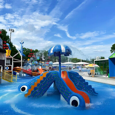 Un buen precio. Water Play Skits Fountain Commercial Water Park Children'S Pool Fiberglass Metal Construction Galvanized Steel With 1-Year Warranty en línea