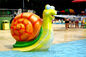 Los niños animales del cojín del chapoteo del agua del estilo juegan a juegos del espray de agua del caracol de la piscina el 1.2m