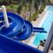 Parque acuático de fibra de vidrio para 4 personas Deslizamiento al aire libre Entretenimiento Parque acuático Juegos Atletismo