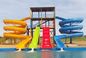 Parque acuático de fibra de vidrio de color personalizado tobogán juegos acuáticos al aire libre equipo de piscina de parque para niños