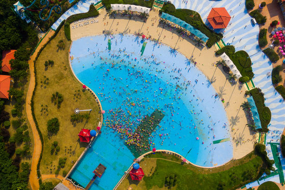 OEM Parque acuático gran azul piscina de olas de tsunami máquina de surf artificial de acero anti-UV para la venta