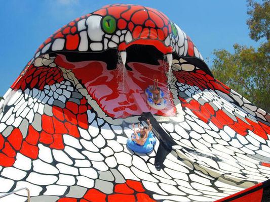Un buen precio. Tobogán acuático dual de la cobra del saetín del anuncio publicitario el 15m de la diapositiva del parque del agua de la fibra de vidrio en línea