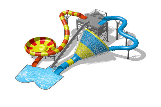 Diapositiva comercial del cuenco y del tornado del chapoteo del 14m del agua de la diapositiva resistente ULTRAVIOLETA del parque combinada