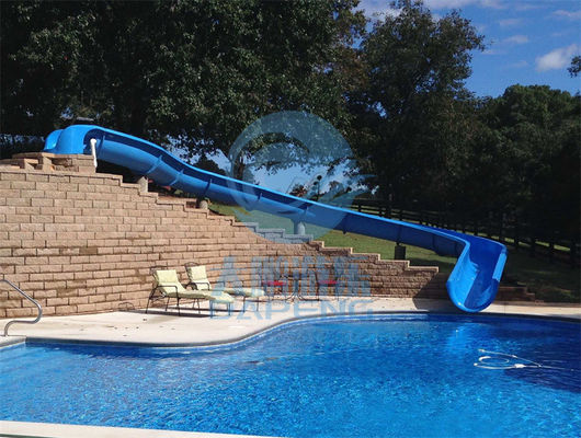 El tobogán acuático de la curva de la colina de la fibra de vidrio de los niños modificó anchura de la altura para requisitos particulares los 0.8m del 1.2m - de los 2m