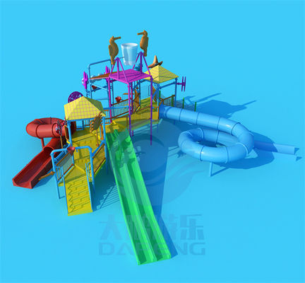 El parque comercial medio del agua desliza diapositivas del patio del agua de la fibra de vidrio