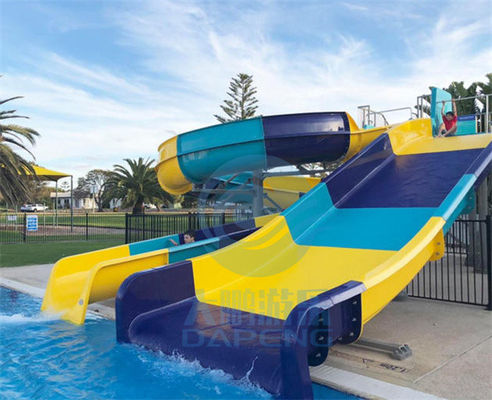 Centro turístico del oeste Aqua Slide Sets de los parques de la playa del tobogán acuático de la piscina de la fibra de vidrio