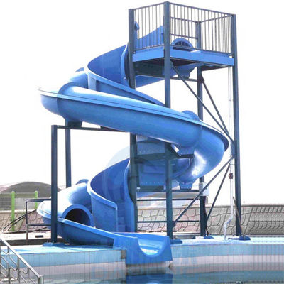 Color azul de la fibra de vidrio de una pieza del tobogán acuático de la piscina del ciclón para Aqua Park