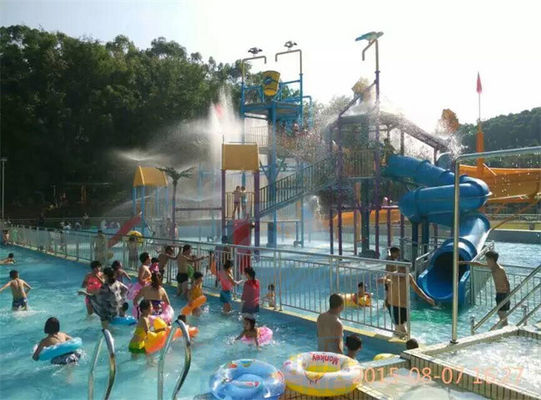 Corrosión anti de la diapositiva grande del chapoteo de la fibra de vidrio de la familia de Aqua Park Playground Water Slide