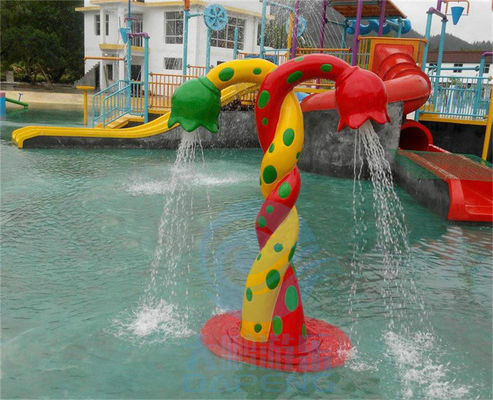 Anchura doble el 1.6m de la altura los 2.2m de la fibra de vidrio del cojín del chapoteo del agua de la flor para el parque del espray
