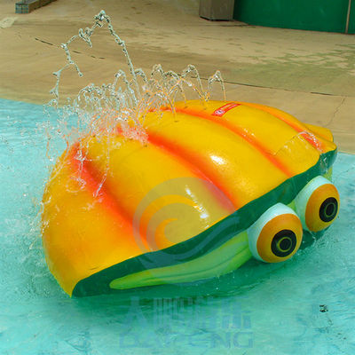 La tierra de la fibra de vidrio de los elementos de Aqua Park Kids Splash Zone rocía Shell - amarillo