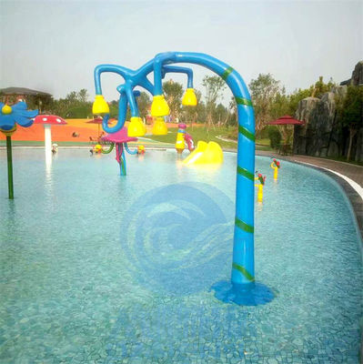 Los niños salpican el chorro de agua de la ducha del vino de la fibra de vidrio de la zona, Aqua Spray Park Elements