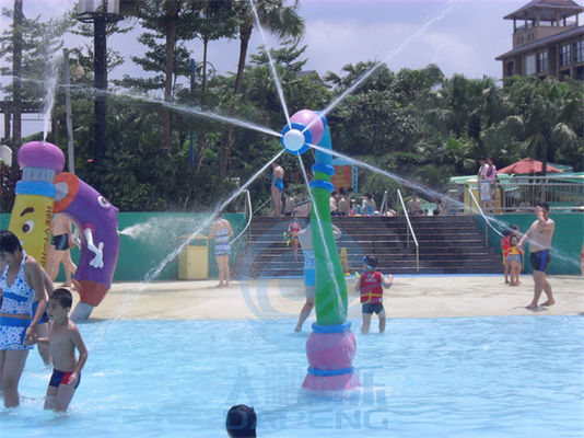 Regadera de la piscina del juego del agua, serie de las plantas de la regadera del viento de la fibra de vidrio