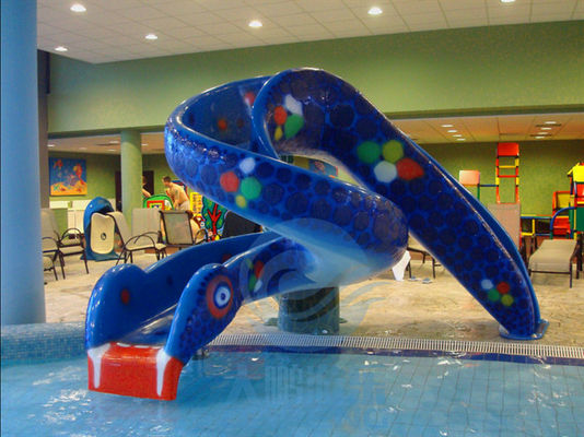 Tobogán acuático de la serpiente de la piscina de la fibra de vidrio del tobogán acuático de la cobra de los niños
