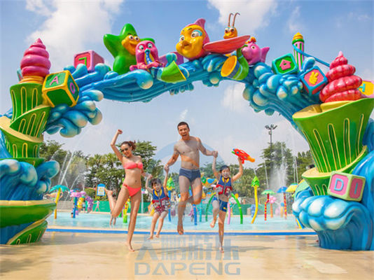 Plantas y cojín del chapoteo del parque del agua de la fibra de vidrio de la serie de la flor para los niños