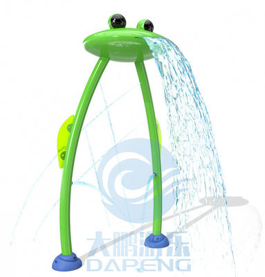 El agua de acero inoxidable del equipo del parque de atracciones del agua arroja a chorros la rana para la zona del espray