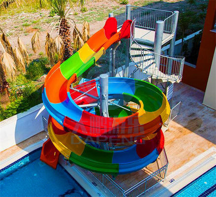 El ultravioleta anti se descolora el tobogán acuático colorido de la fibra de vidrio del tobogán acuático de la piscina