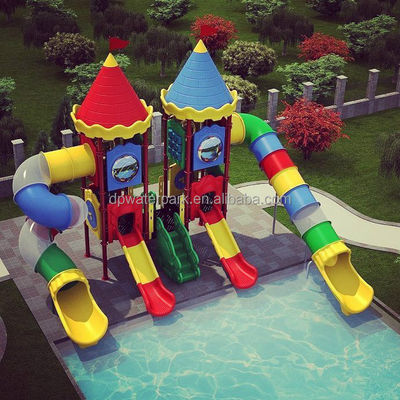 Los niños de China parquean la diapositiva plástica del patio al aire libre de Aqua Park Water Games Pool de la guardería del equipo del patio