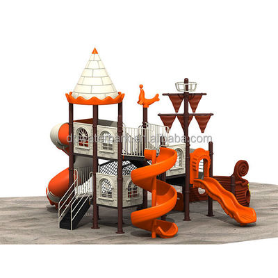 Un buen precio. 2023 niños calientes del estilo del corsario de la venta parquean la diapositiva plástica del patio al aire libre de encargo del equipo para los niños en línea