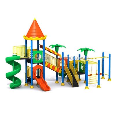 Un buen precio. Los niños de encargo de China parquean el patio del equipo que el oscilación plástico grande de la diapositiva fija al aire libre para los niños en línea
