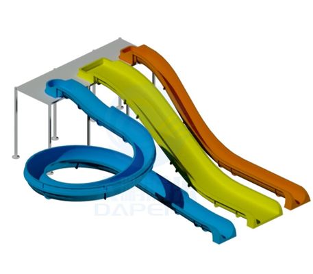 Un buen precio. Parque acuático al aire libre juegos de diversiones para niños sobre el tobogán acuático de la piscina en línea