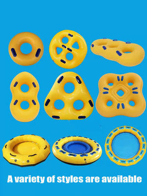 Parque temático de agua deslizamiento anillo de natación hinchable con mango para juego de agua