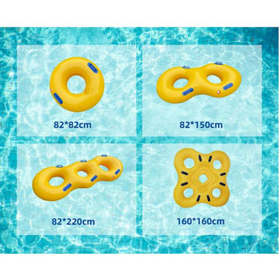 Anillo de natación de plástico amarillo espesado Kayak para parque acuático