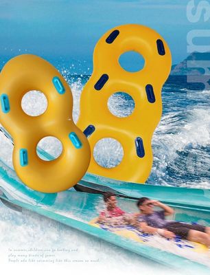 Un buen precio. Amarillo doble anillo de natación inflable piscina flotante para adultos parque acuático juego en línea