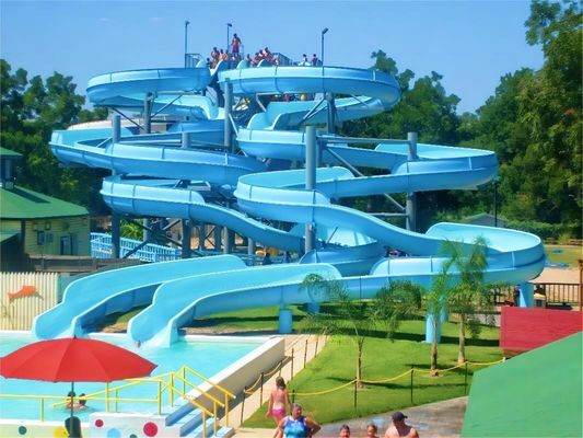18.5Kw / hora Fibra de vidrio tobogán acuático Parque de diversiones Equipo de piscina