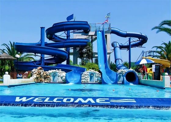 OEM Parque acuático de atracciones Equipos Piscina paseos en galvanizado de acero galvanizado de fibra de vidrio