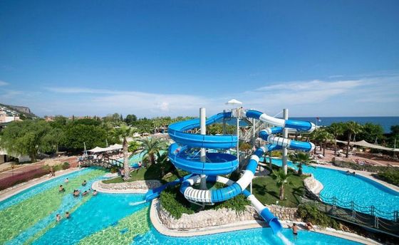 15m de altura Piscina de fibra de vidrio tobogán con tema acuático Parque de diversiones Equipos para niños